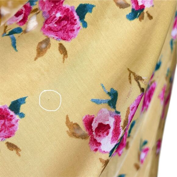 NEW Zara The Safia Floral Yellow Satin Slip Dress Large Blogger Fave - Picture 6 of 8